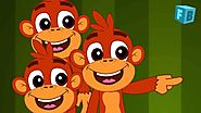 Five Little Monkeys Jumping On The Bed Children Nursery Rhyme Songs | five little monkeys