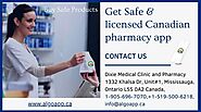 Get online Canadian licensed pharmacy app on your phone