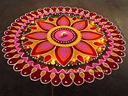 Beautiful colourful rangoli designs