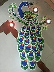 new peacock rangoli design | HappyShappy - India’s Best Ideas, Products & Horoscopes