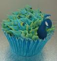 Peacock Decorated Cupcake