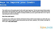 Ways to Improve your Credit Score