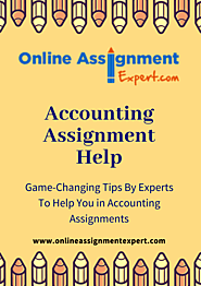 Accounting Assignment help by Experts