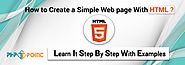 How to Create a Simple Web Page with HTML?