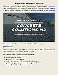 tips for concrete solutions in nz