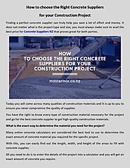 Concrete suppliers for your construction project