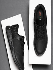 Buy Mast & Harbour Men Black Sneakers - Casual Shoes for Men 4286382 | Myntra
