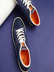 Buy Mast & Harbour Men Navy Solid Regular Sneakers - Casual Shoes for Men 1464809 | Myntra
