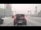 Snow Road Driving on Aomori Japan