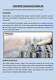 concrete manufactures in nz
