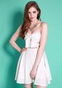 Strapless Bowknot Dress - White - Lookbook Store