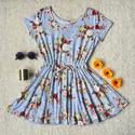 Floral Print Skater Dress - C - Lookbook Store