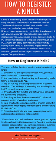 how to register a kindle