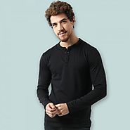 Buy Black Henley T-Shirts Online in India @Beyoung