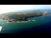 Pacific trip 2014 Iwo Jima # 6 Island orbit from Jet.