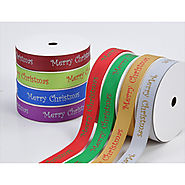 Christmas Letters Series Ribbed Printed Ribbon Christmas Decoration Ribbon
