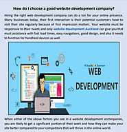 choose a good website development company in Auckland