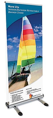 Wave Lite Retractable Outdoor Banner Stand | Single And Double-Sided