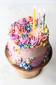 pastel buttercream sprinkle birthday cake - cakes | HappyShappy - India’s Best Ideas, Products & Horoscopes