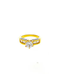 Get Flat 10% Discount on American diamond ring from the house of Anuradha Art Jewellery.