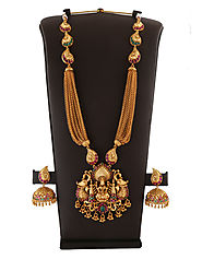 Exclusive collection of Long necklace to complete your traditional look at Anuradha Art Jewellery.