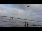 Kite surfing at Balok Beach, Kuantan, Malaysia (HD)