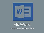 MS Word MCQ Quiz & Online Test 2019 - Online Interview...