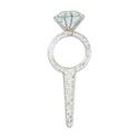 Wedding & Bridal Shower {Diamond Ring} Cupcake Topper Picks - Set of 12