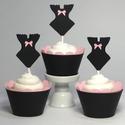 Piece of Cake Parties Wedding and Bridal Shower Cupcake Toppers, What's Under the Dress, Set of 12
