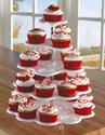 5 Tiered Tower White Cupcake Holder Stand