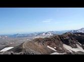 On the summit of Gorely Volcano near Petropavlovsk, Kamchatka, Russia