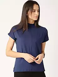 Buy ETHER Navy T Shirt - Tshirts for Women 1217445 | Myntra