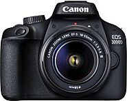 Canon EOS 3000D DSLR Camera Single Kit with 18-55 lens (16 GB Memory Card & Carry Case)  (Black)