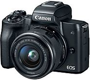 Canon M50 Mirrorless Camera Body with Single Lens EF-M 15-45 mm IS STM Price in India - Buy Canon M50 Mirrorless Came...