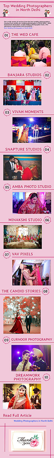 Top Wedding Photographers in North Delhi | Infographic