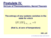 State and explain the Nernest Heat theorem