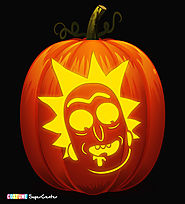 Rick Sanchez Pumpkin Stencil