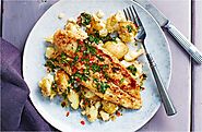 Pan-fried basa fillets with garlic potatoes recipe - Bradley's Fish