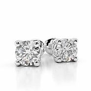 Buy Stunning Round Cut Diamond Stud Earrings at Century Diamonds