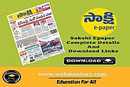[*2020*] Sakshi Epaper Download: Sakshi Epaper Online Telugu Latest News | Webmentorz