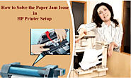 How to solve the paper jam issue in the HP Printer Setup?
