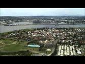 Helicopter flight over Newcastle, NSW, Australia