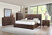 Cranston Medium Brown B8200 4 PC King Bedroom Set
