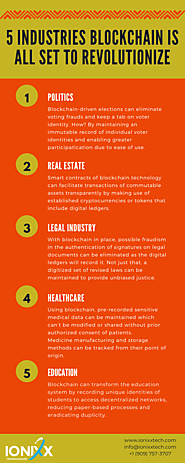 5 industries blockchain is all set to revolutionize!