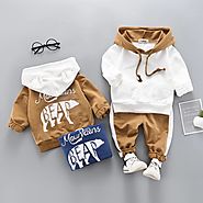 Autumn Winter Toddler Boy Clothes Hooded+Pant Outfit Kids Clothes Suit For Boys Clothing Set 1 2 3 4 Year