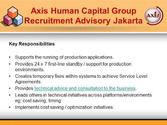 Axis Human Capital Group Recruitment Advisory Jakarta - Jobs for IT Support Specialists