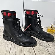 Dior D-Order Calfskin Low Boot Black/Red