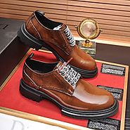 Dior Homme Calfskin Derby Shoes Brown