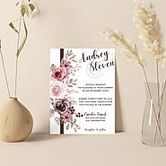 IVORY MATTE WEDDING INVITATION : FLORAL_FEEL - 123WeddingCards