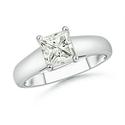 Oblivion Ring - Princess White Moissanite Solitaire Engagement Ring